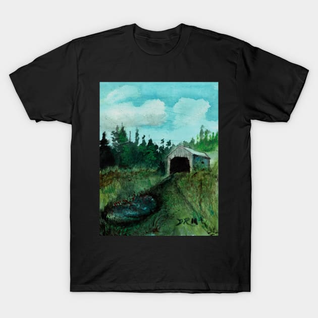 William Mitton Covered Bridge T-Shirt by DureallFineArt